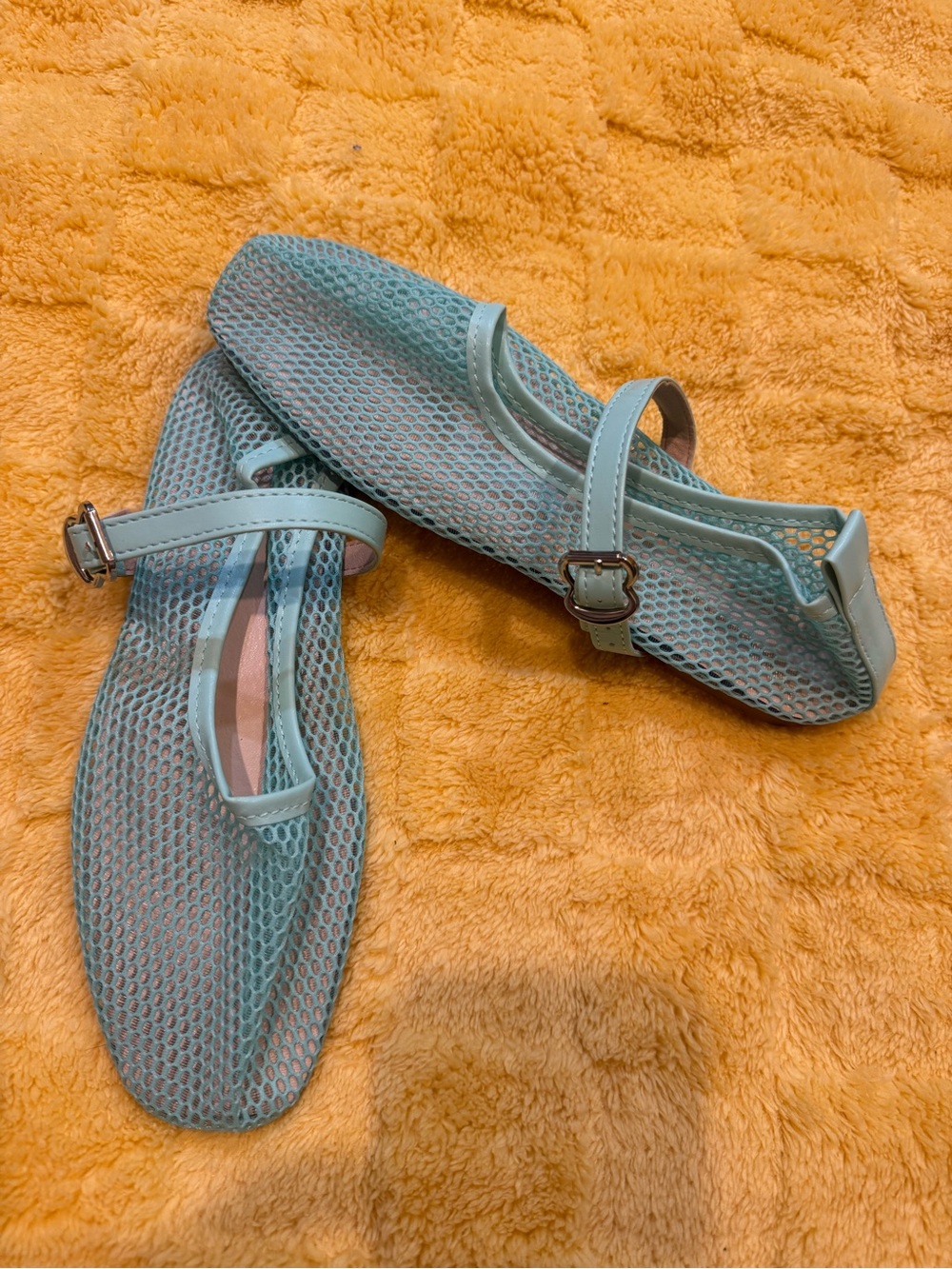 Teal Mesh Mary Jane Breathable & Super Stylish Flats